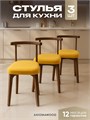 Стулья для кухни 3шт со спинкой мягкие деревянные 3934694DC